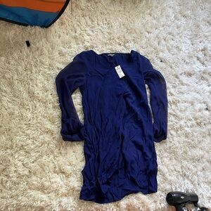 Blue long sleeve dress